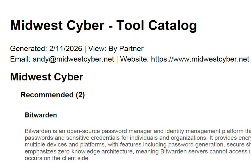 Branded Output Example